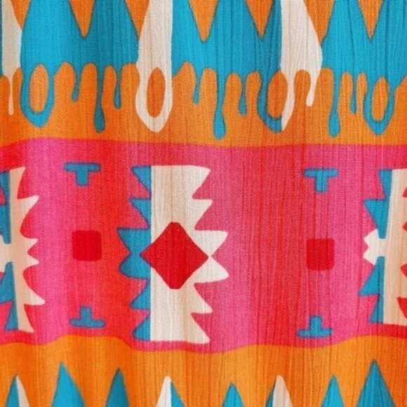 Izzy & Lola Dress Boho Tribal Print Sz M - Picture 3 of 10